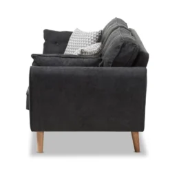 Miranda Mid-Century Modern Fabric Upholstered Sofa Dark Gray - Baxton Studio -Outlet Baxton Studio Store GUEST fd983b19 57bf 46ad 9bfa 0cec19d53eeb