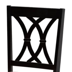 7pc Reneau Upholstered Wood Dining Set Sand Brown/Espresso - Baxton Studio -Outlet Baxton Studio Store GUEST fe32481a 4d52 44bf 8268 227852db3346