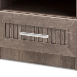 Gallia Modern And Contemporary Oak Finished 1 Drawer Nightstand Brown - Baxton Studio -Outlet Baxton Studio Store GUEST fe5c0f8e e6f1 4533 96de 396657f32968