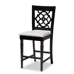 5pc Arden Upholstered Wood Pub Counter Height Dining Set Gray/Espresso - Baxton Studio -Outlet Baxton Studio Store GUEST ff26ace7 9477 4680 a34f f9310b0e0727