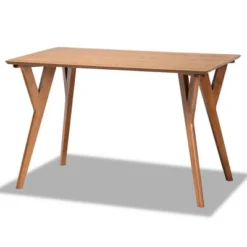 3pc Odessa Mid-Century Modern Fabric Upholstered Wood Dining Nook Set Walnut/Brown/Gray - Baxton Studio -Outlet Baxton Studio Store GUEST ffecc789 1769 4e66 a27e a283568ea584